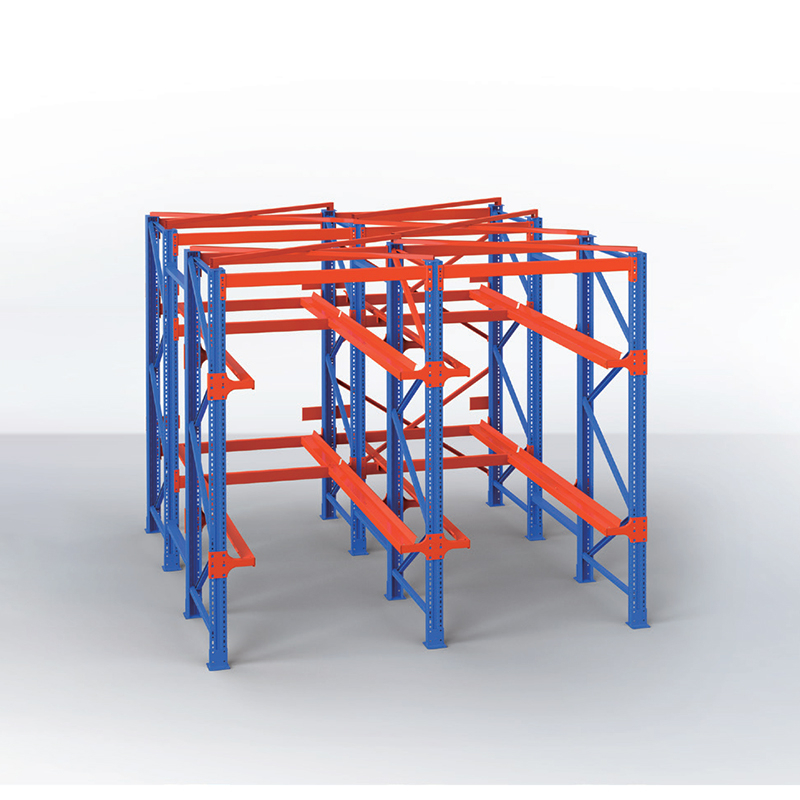 Système de rayonnage bidirectionnel en acier pour chariot élévateur à allée intensive FIFO